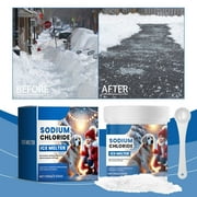 3.53 Oz Pet-Friendly Ice Melt Sodium Chloride Ice Melter Safer for Pets \u0026 Surfaces Ice Melt with Scoop Safer for Pets Environment Protection